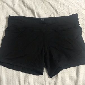 Black active shorts